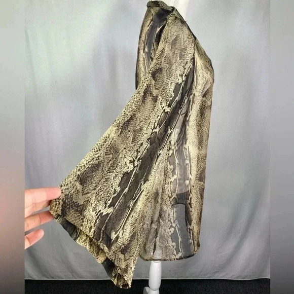 Show Me Your Mumu Dress Python Snake Sheer Black Vneck Dress Size Medium - Picture 5 of 11